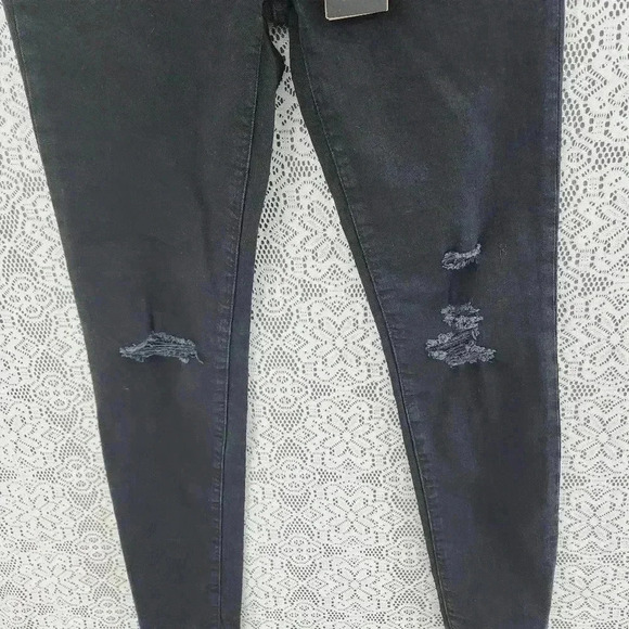 NWT FRYE Marissa high rise distressed black skinny jeans women's 25 - Picture 3 of 8
